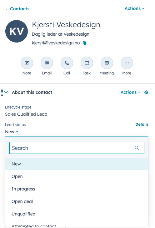 Lead status