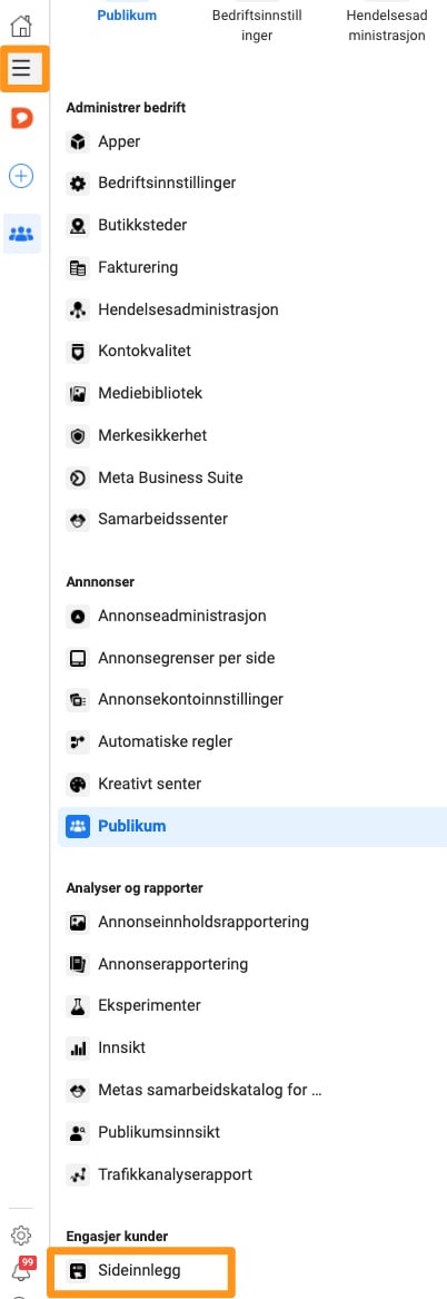 Karusell-post-fra Business Manager