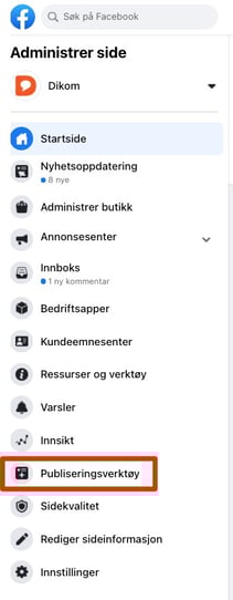 Velg publiseringsverktøy