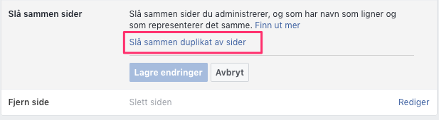 Slå sammen duplikate sider